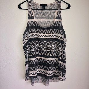 Black and White Tribal Pattern Tank
